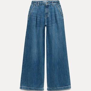 NWT ZARA MID-RISE Z1975 WIDE LEG JEANS 28 (US 6)